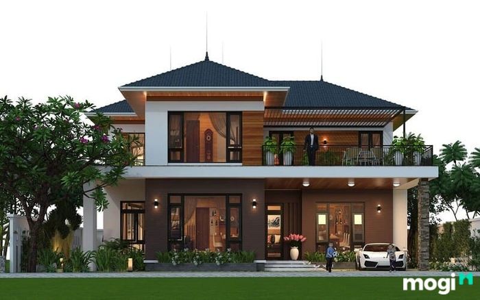 Nhà vườn 2 tầng hiện đại với thiết kế sang trọng và tinh tế