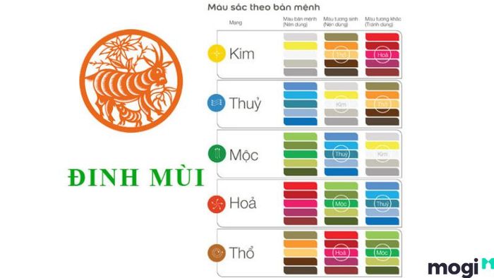 Đinh Mùi hợp với màu gì?