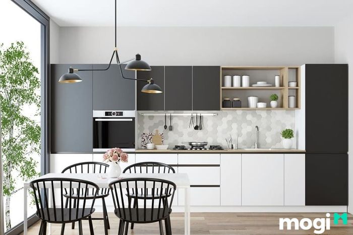 Việc bố trí bếp ở cuối nhà sẽ ngăn ngừa mùi khói bếp lan tỏa vào không gian sống.