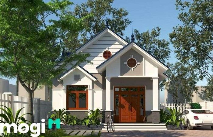 Nhà cấp 4 thiết kế theo phong cách cổ điển, mang lại vẻ đẹp sang trọng và cổ kính.