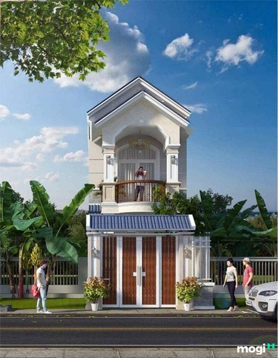 Mẫu nhà mái Thái 2 tầng tại nông thôn 500 triệu
