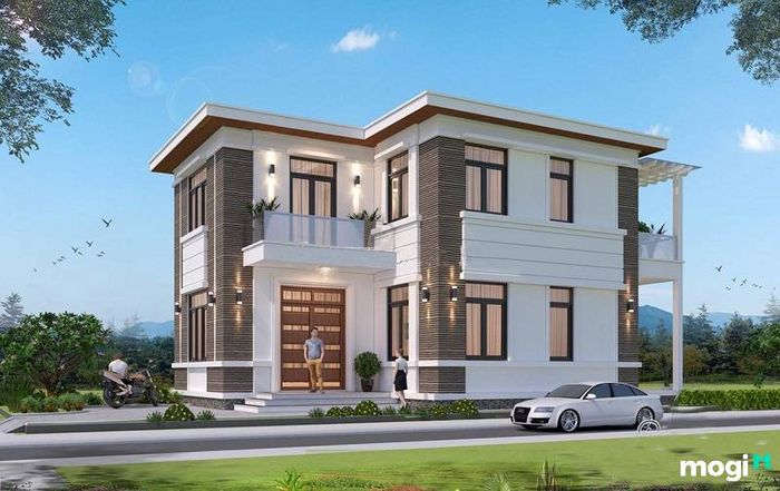 Nhà chữ L với mái bằng