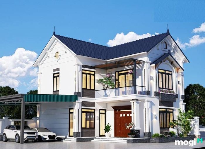 Mẫu nhà 2 tầng nông thôn 500 triệu mái Thái, hiện đại và tinh tế, phù hợp với nhiều gia đình.