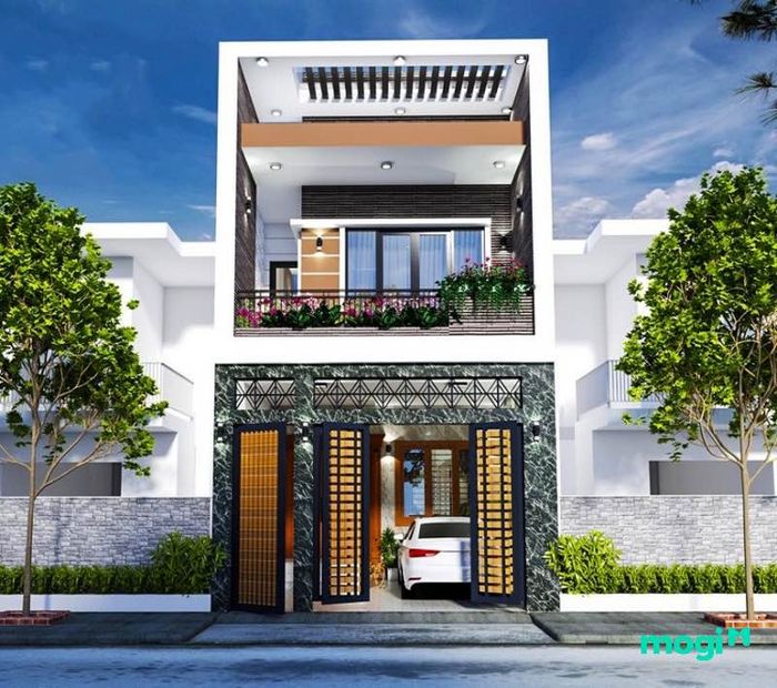 Nhà 2 tầng với mái bằng sang trọng