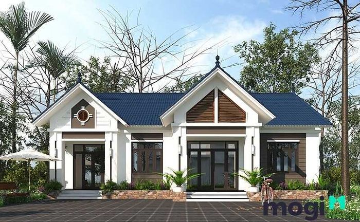 Biệt thự nhà vườn 1 tầng mái thái, thiết kế tinh tế và hài hòa với không gian sống.