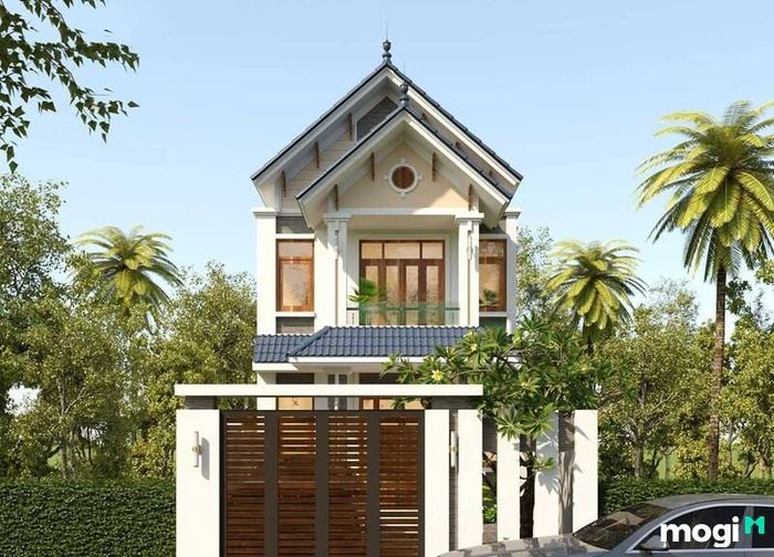 Mẫu nhà mái Thái 2 tầng tại nông thôn 500 triệu