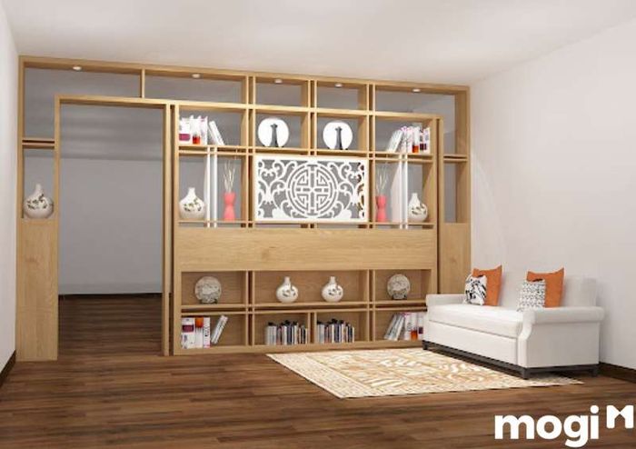Mẫu kệ, tủ vách ngăn phòng khách tiện lợi và đa năng