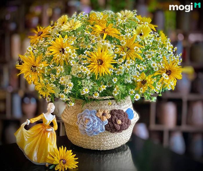 Hoa cúc sẽ càng trở nên nổi bật khi được kết hợp với các loại hoa khác phù hợp.