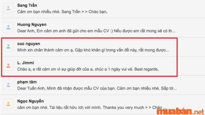 Tên hiển thị trong email