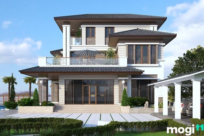 Biệt thự nhà vườn 2 tầng đẹp mắt và ấn tượng