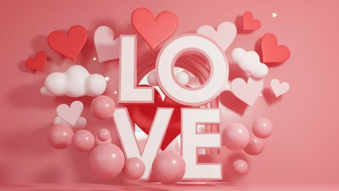 Tải ảnh Valentine đẹp nhất - Hình ảnh chữ ‘Love’ thể hiện tình cảm