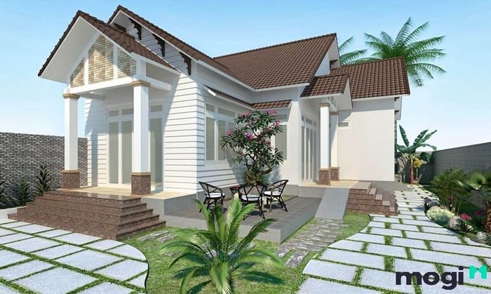 Nhà nhỏ xinh đơn giản ở vùng quê thanh bình