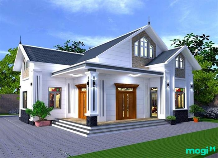 Nhà cấp 4 mái Nhật, kiểu dáng hiện đại và tinh tế