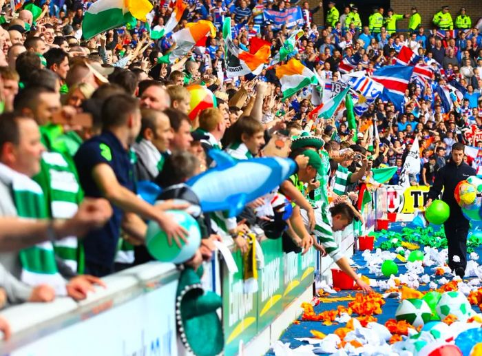 Glasgow is the proud home of the two iconic football teams, Celtic and Rangers, who share an intense rivalry.