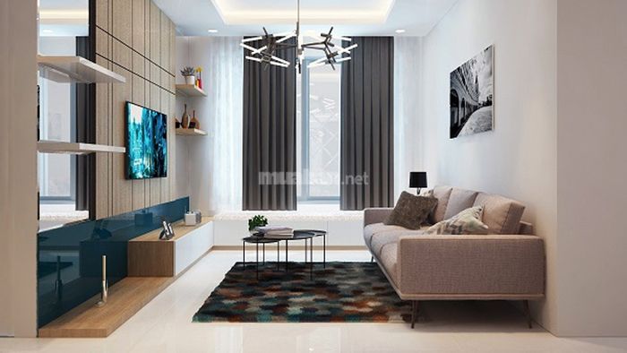 Mẫu 2: Phòng khách nhà cấp 4 diện tích nhỏ, kết hợp các yếu tố mở và thông minh