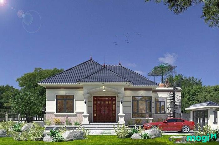 Nhà cấp 4 mái Nhật kết hợp sân vườn, tạo nên không gian sống lý tưởng
