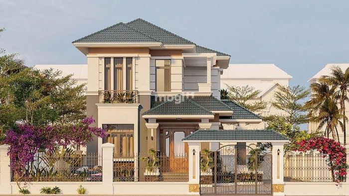Nhà mái Nhật 2 tầng với thiết kế hiện đại, nổi bật