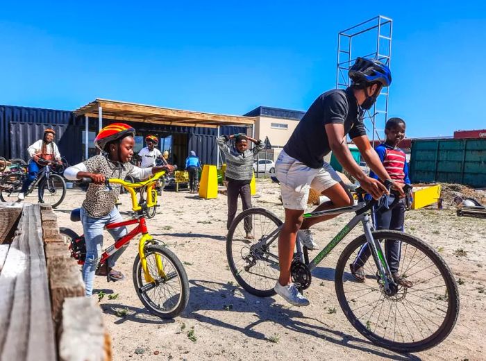 Sindile Mavundla shares that more than 1,200 students have learned to ride bikes through the Bike2Learn workshops.