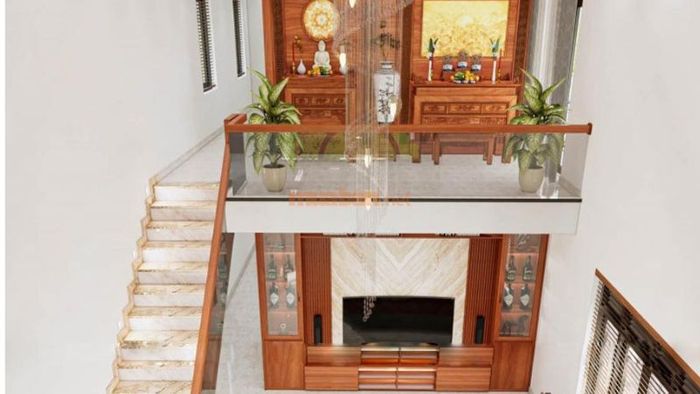 Nhà gác lửng 2 phòng ngủ và 1 phòng thờ