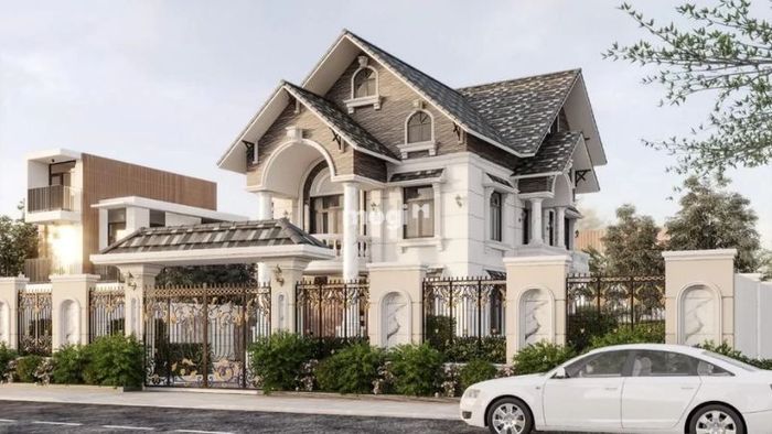 Nhà 2 tầng mái Thái theo phong cách biệt thự, đẳng cấp và tinh tế