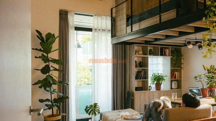 Nhà gác lửng 2 phòng ngủ với diện tích 5x16