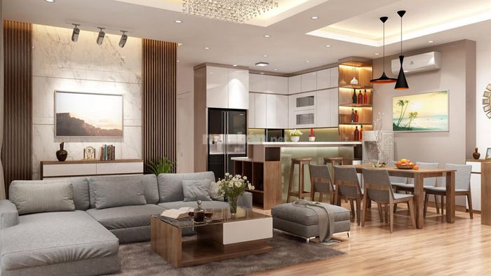 Bố trí nội thất hợp lý sẽ giúp không gian phòng khách trở nên hài hòa và tiện dụng hơn.
