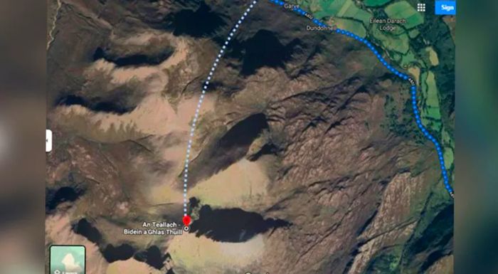 A 'dangerous' route for An Teallach, as highlighted by Mountaineering Scotland.