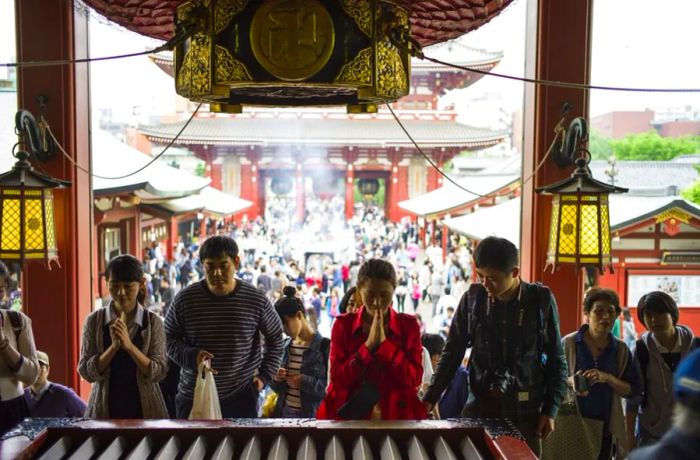 The Senso-ji Temple in Tokyo.