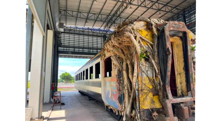 Designer Bill Bensley has transformed a collection of old Thai train carriages into stunning luxury accommodations.