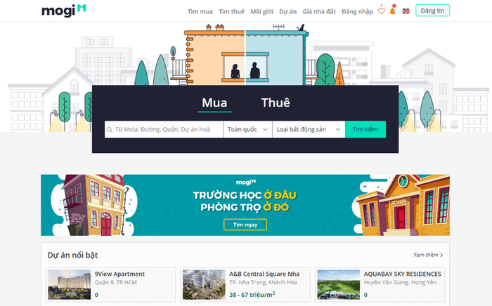 Trang web Mytour cung cấp thông tin về các phòng trọ.