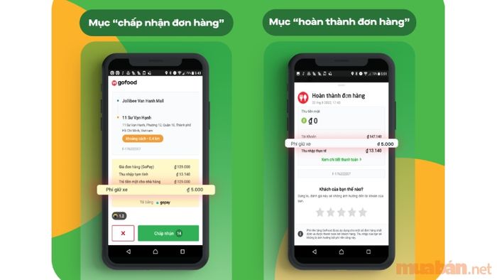 Giao diện của Gojek