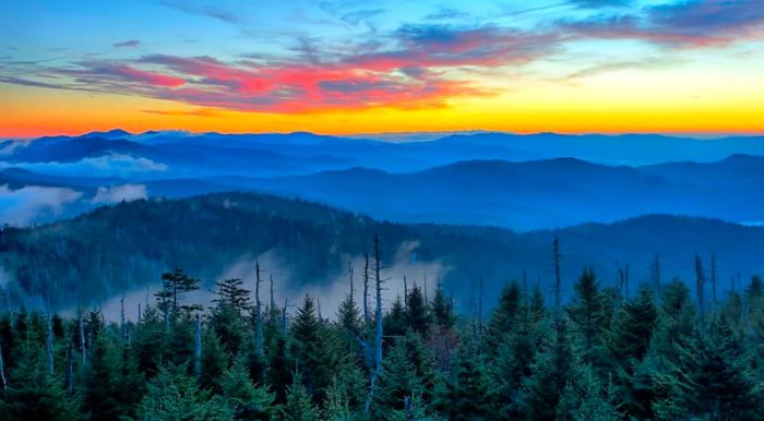 The Great Smoky Mountains holds the title as the most visited national park.