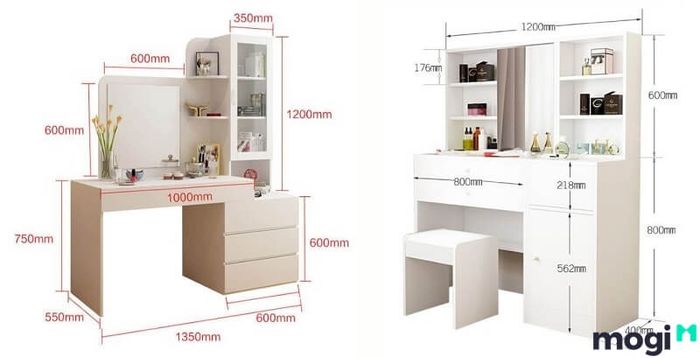 Bàn Trang Điểm Kết Hợp Tủ Trang Trí