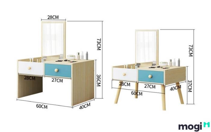 Kích Thước Bàn Trang Điểm Mini