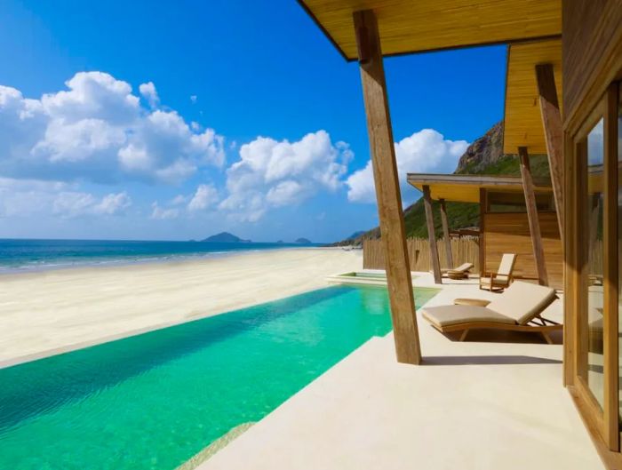 Six Senses Con Dao's beachfront pool villa.