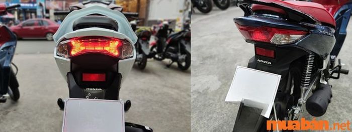 So sánh cụm đèn hậu của Wave 125i 2024 với Wave 125i 2022