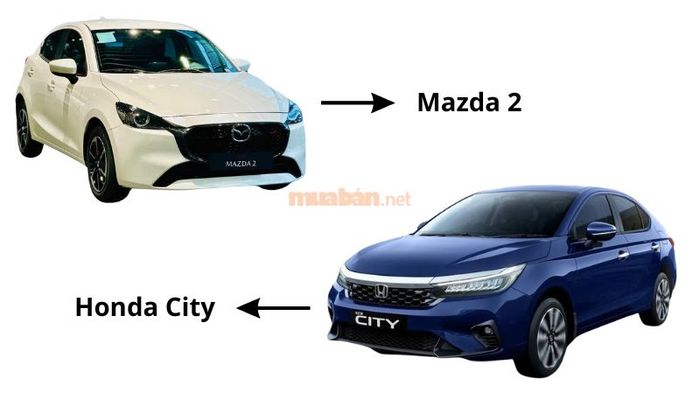 So sánh giữa Mazda 2 và Honda City