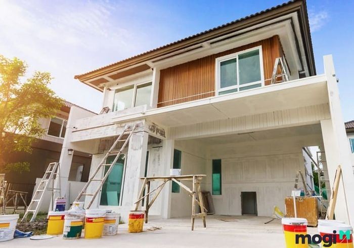 Cách tính diện tích sơn cho các bức tường ngoài trời