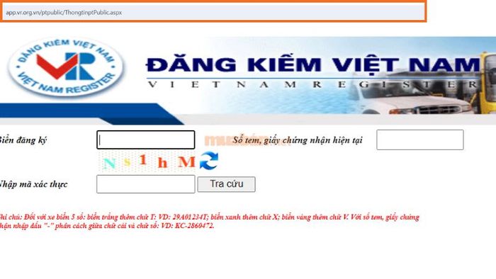 Vào trang web và nhập đầy đủ các thông tin cần thiết