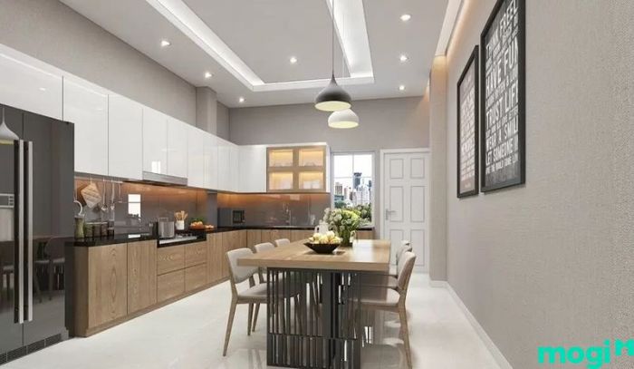 Mẫu trần thạch cao phòng bếp
