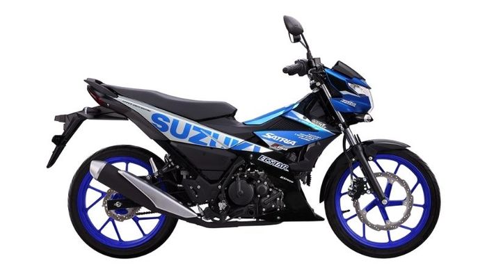 Ngoại hình của Suzuki Satria F150 mạnh mẽ, hầm hố và rất vững chắc