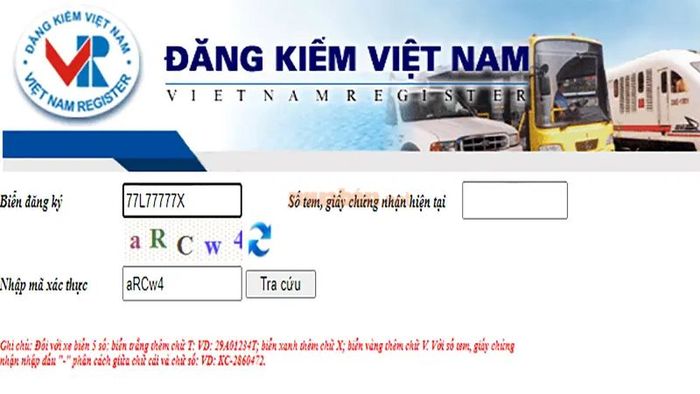 Hướng dẫn tra cứu biển số xe Lào Cai qua website - bước 2