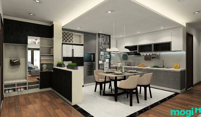 Mẫu trần thạch cao phòng bếp đẹp và sang trọng
