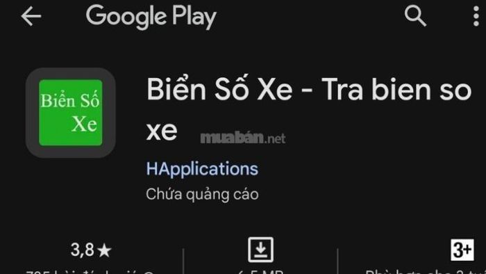 Ứng dụng hỗ trợ tra cứu biển số xe Lào Cai trên nền tảng CH Play