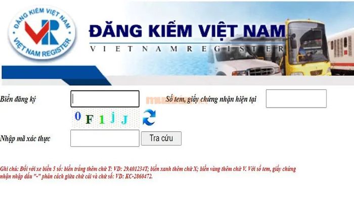Hướng dẫn tra cứu biển số xe Lào Cai qua website - bước 1
