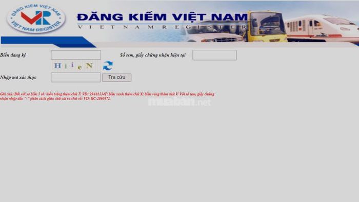 Truy cập vào trang tra cứu biển số xe