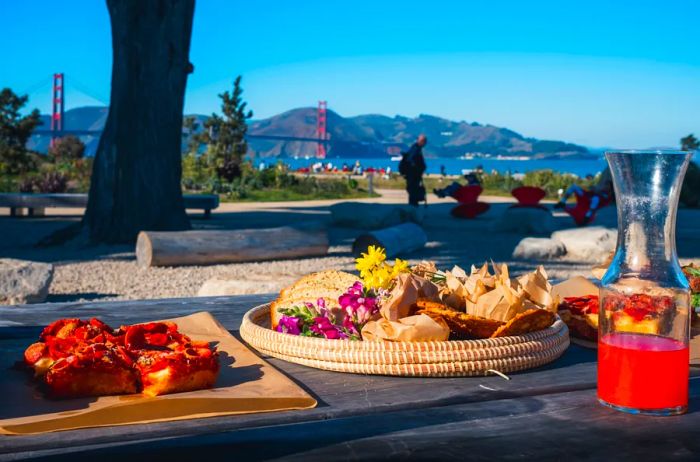 The Presidio Tunnel Tops is San Francisco’s newest park. Grab some picnic goodies at Il Parco and enjoy a relaxing meal outdoors!