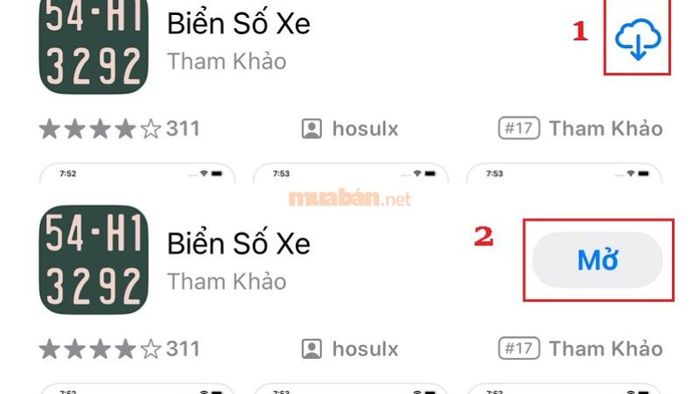 Tìm và cài đặt ứng dụng Biển số xe từ kho ứng dụng của điện thoại bạn.