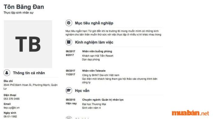 Mẫu mục tiêu nghề nghiệp hành chính nhân sự cho vị trí thực tập sinh