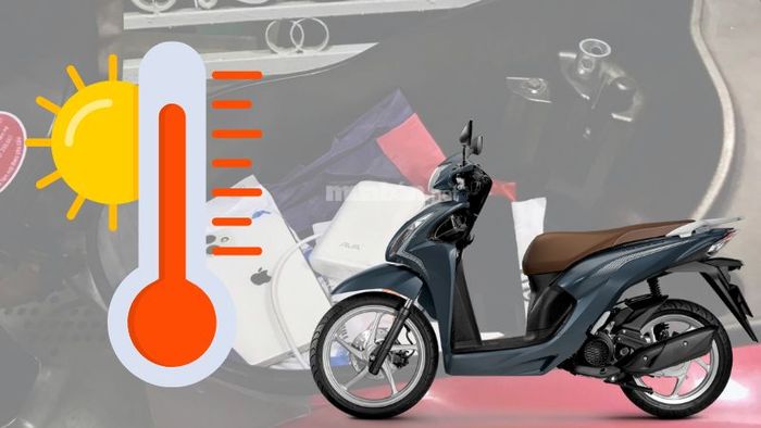 Kiểm tra nhiệt độ khi sạc điện thoại trong cốp xe Vision